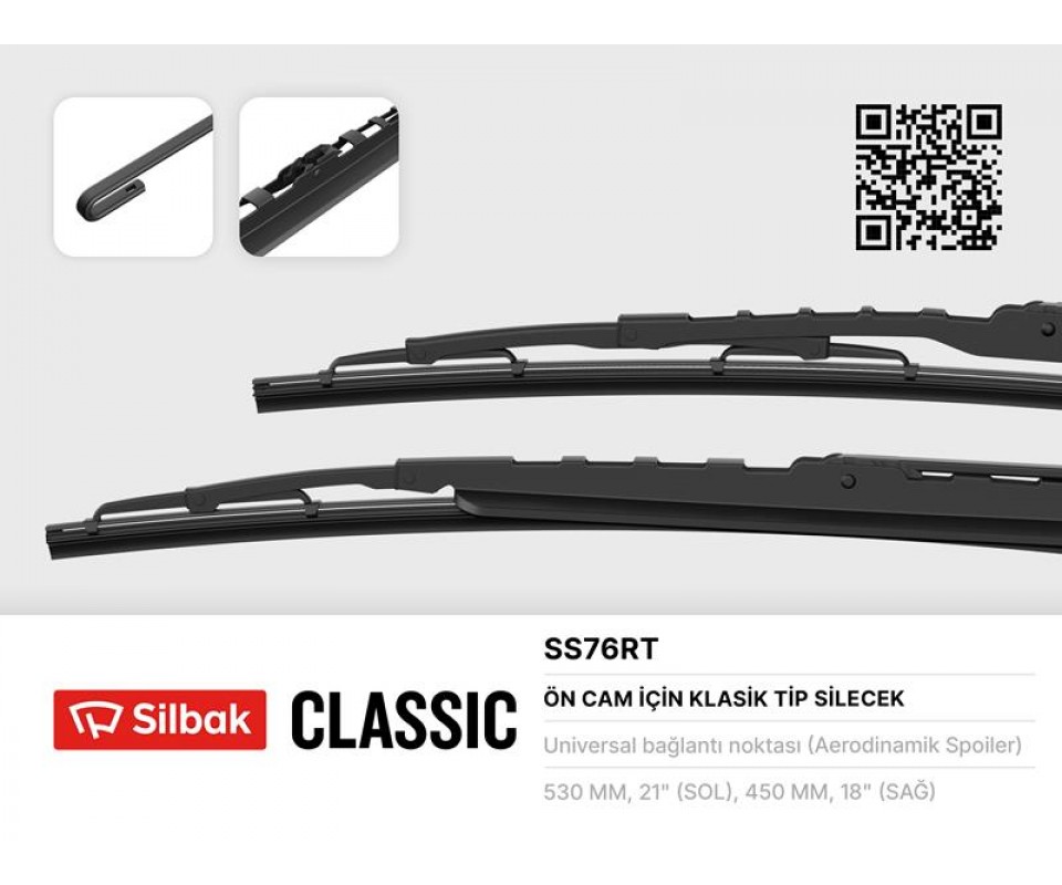 SİLECEK SÜPÜRGESİ 530/450mm RÜZGARLIKLI MICRA POLO III 95-01