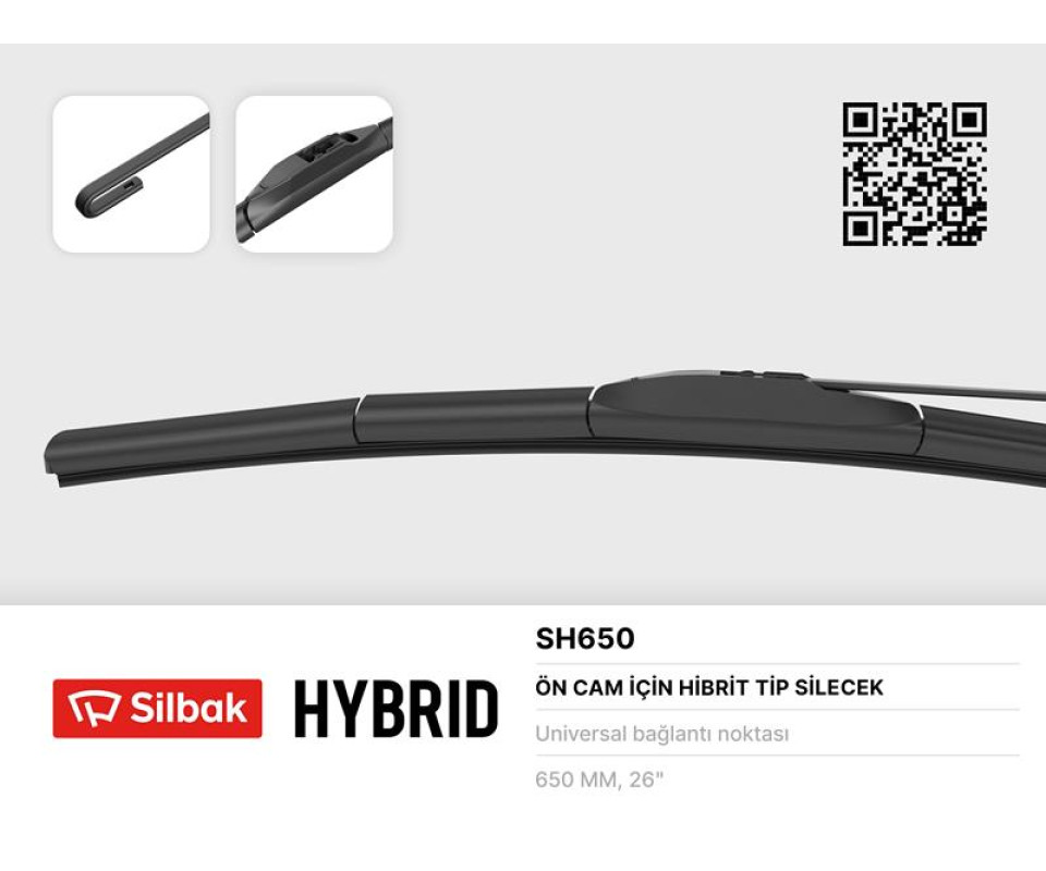 SİLECEK SÜPÜRGESİ HYBRID TİPİ 650mm ÜNİVERSAL