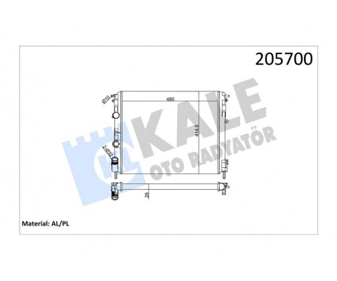 RADYATÖR CLIO II 1.9 DZL. 732720 2 SIRA AL PL SİSTEM