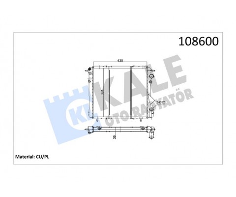 RADYATÖR R19 1.4 GTD-1.6 KARBÜRATÖRLÜ 2 SIRA CU PL SİSTEM