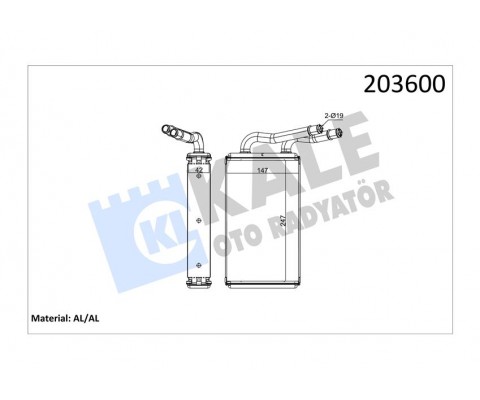 KALORIFER RADYATORU TRANSIT V347 2.2TDCI 2.4TDCI 3.2TDCI KLIMASIZ 06