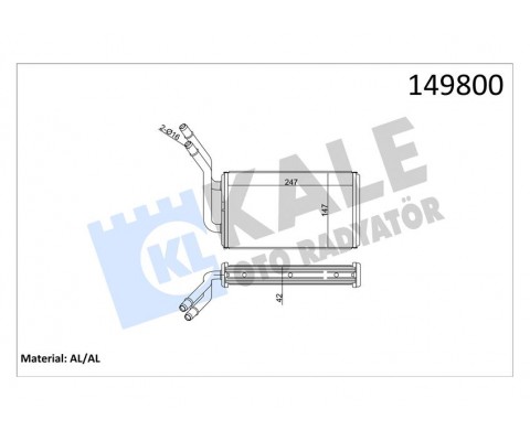 KALORIFER RADYATORU TRANSIT TURBO 96 99 TRANSIT V184 2.0TDCI 2.4TDCI 01 06 2 SIRA ALB