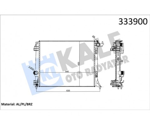RADYATÖR MGN IV 1.5DCI-1.6 DCI AC MEK. ATOM. AL PL BRZ