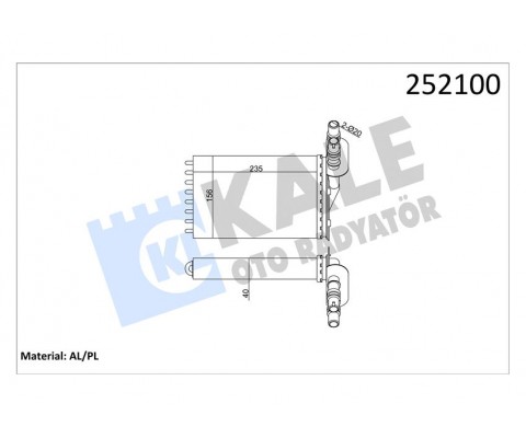 KALORİFER RADYATÖRÜ 2 SIRA AL PL CLIO II-KANGOO 98-