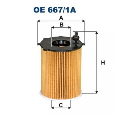 YAĞ FİLTRESİ PARTNER-BERLINGO-FIESTA-FOCUS-C-MAX-FUSION-P206-P207-P208-P301-P307-P308-P407-P2008-P30 08-P5008-BIPPER-JUMPY-XSARA-EXPERT-NEMO-C1-C2-C3-C4-C5-DS3-DS4-DS5 1.4-HDI-1.6HDI OE667.1