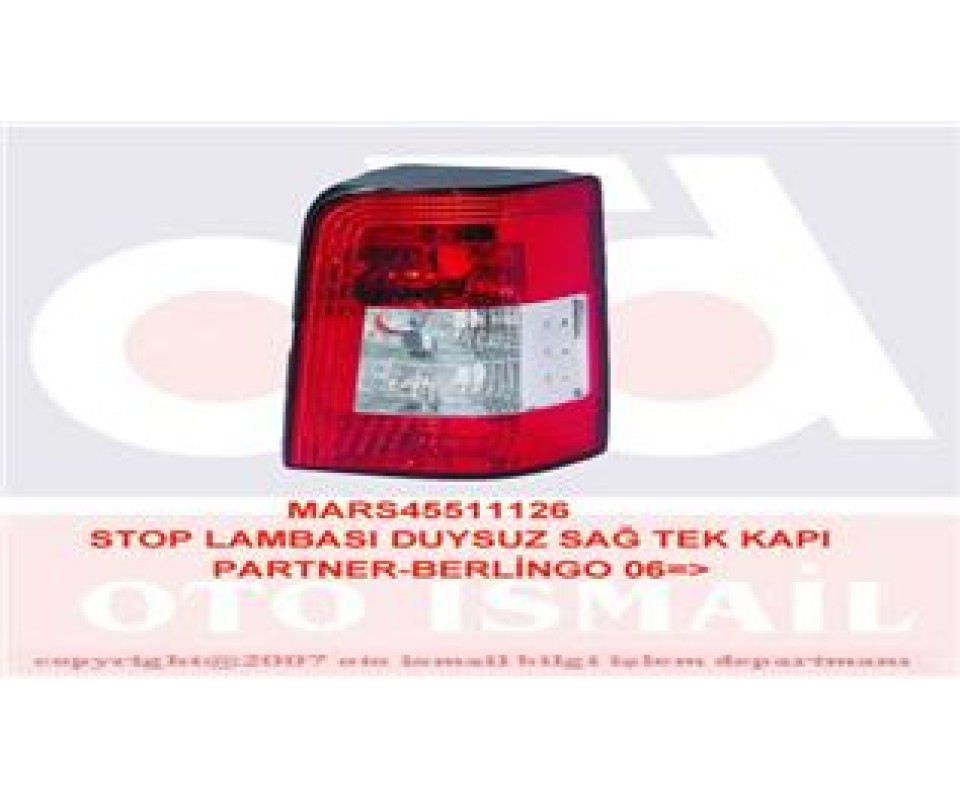 STOP LAMBASI DUYSUZ SAĞ TEK KAPI PARTNER-BERLINGO 06 >