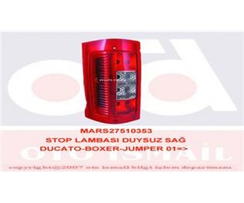 ARKA SAĞ STOP LAMBASI FIAT DUCATO 01> PEUGEOT BOXER 01> CITROEN JUMPER 01>