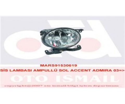 SİS LAMBASI AMPULLÜ SOL ACCENT ADMIRA 03 >
