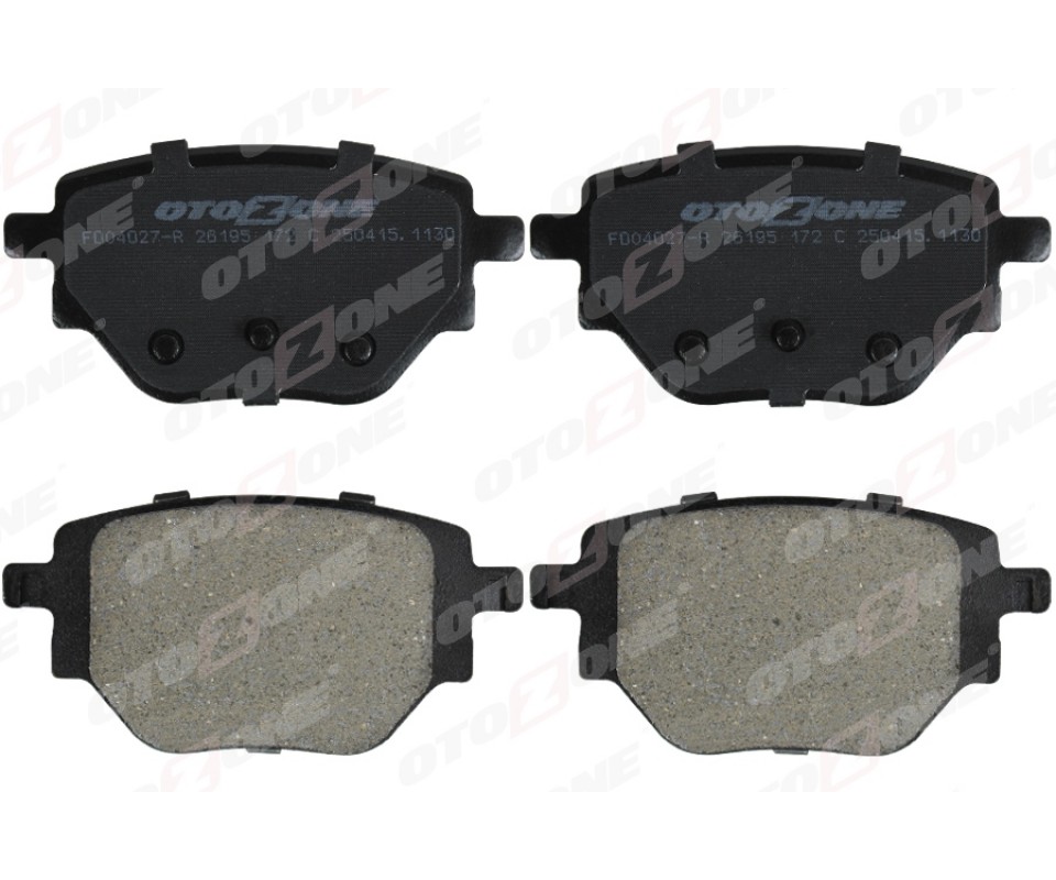 ARKA FREN BALATASI CORSA F 19> C4 20> 2008 19> 208 19> 249 mm