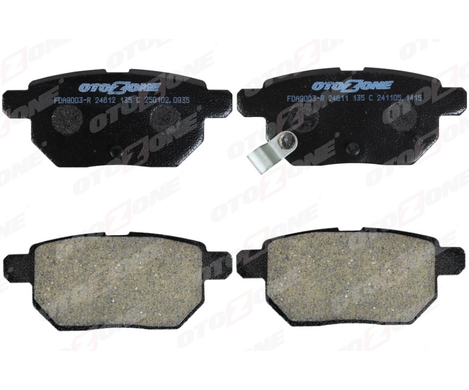 ARKA FREN BALATA TOYOTA AURIS. COROLLA 1.6L 1ZR-FE ZRE151 07-11 / 1.33L 1NR-FE NRE150 6 vites 10->
