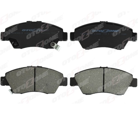 ÖN FREN BALATA BÜYÜK TİP HONDA CIVIC 1.6L B16A2 VTEC 16v 160hp EK 96-98 / 1.4L D14 3 kapı - H/B ES 01-05 kalınlık : 16.00 mm - Aşınma ikaz soketli