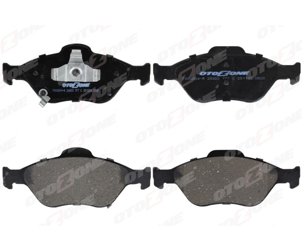 ÖN FREN BALATA TOYOTA YARIS 1.3L 2SZ-FE SCP90 06-09 / 1.4L 1NDTV NLP90 06-09 / 1.0L 1KR-FE KSP90 06- 11 / 1.3L 1NR-FE NSP130 12-> / 1.5L 1NZFXE NHP130 HYBRID 14->