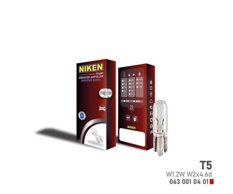 NIKEN T5 MINYATUR AMPUL W1.2W W2x4.6d 12V 10LU
