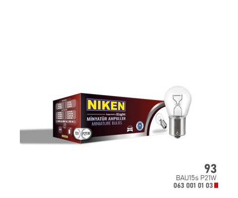 NIKEN 93 AMPUL YAKIN TIR. BAU15s P21W 12V 10LU