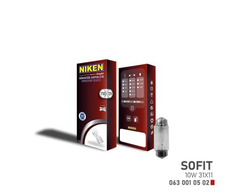 NIKEN SOFIT AMPUL 10W 31X11 12V 10LU