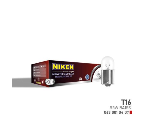 NIKEN T16 MINYATUR AMPUL R5W BA15S 12V 10LU