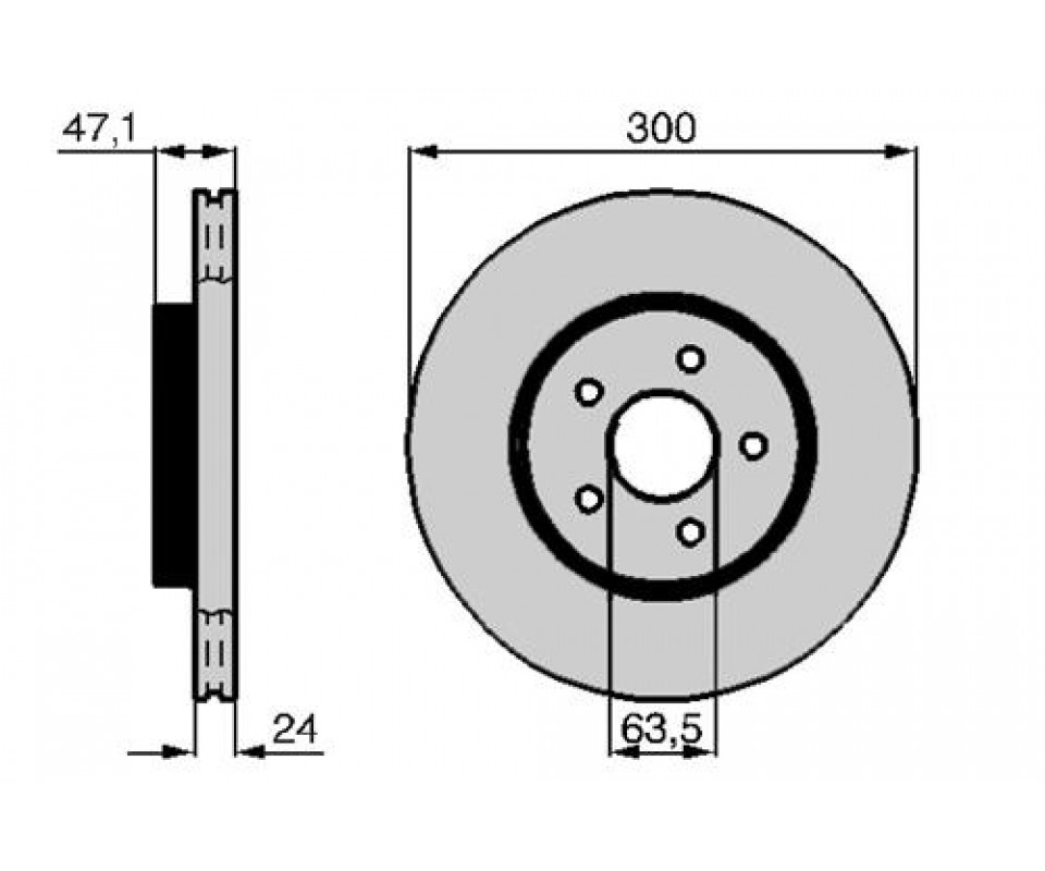 ON FREN DISK AYNASI MONDEO III 00>07 JAGUAR X TYPE 01>09 OLCU 300 24 5 BIJON