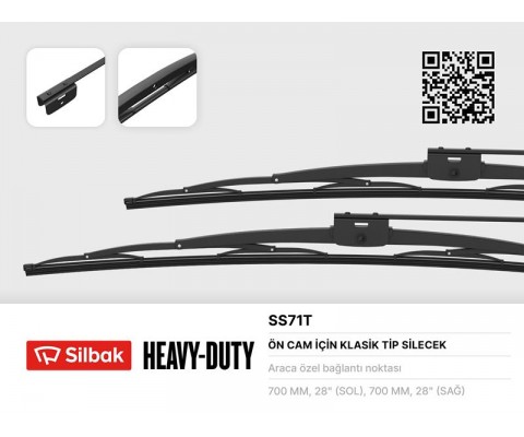 SİLECEK SÜPÜRGESİ 700MM ISUZU LUX-ROYBUS-CLASSIC-IVECO M50/KARSAN JEST-TATA LP613 YM