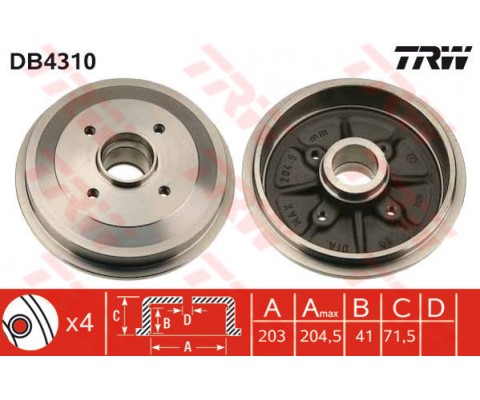 ARKA FREN KAMPANASI C2-C3-C3 II-C3 PLURIEL-P206-P206 T3E -P1007 1.1-1.2-1.4HDI-1.6HDI 03 ABS SİZ P301-P208-C3 III-DS3-C4 CACTUS-C-ELYSEE DV6DTED EURO5 MOTOR 203 42 ABS Lİ / ABS SİZ