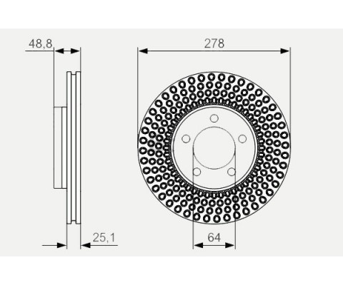 ÖN FREN AYNASI VOLVO V40 D2 D3 D4 T2 T3 T4 T5 HATCHBACK 12 278x5DL 15 JANT İÇİN HAVALI