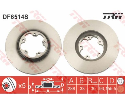 ON FREN DISKI AYNASI TRANSIT CUSTOM V362-V363 12 ARKA TEK TEKER CAP 288 33