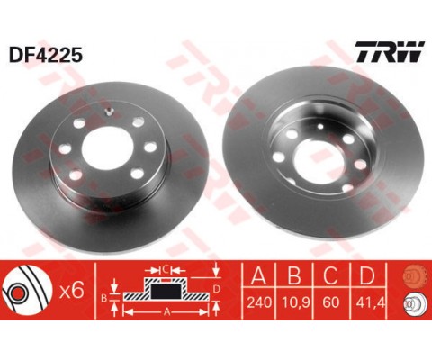 ÖN FREN AYNASI CORSA C 1.0-1.2 16V 01 11 240x11x4DL DOLU