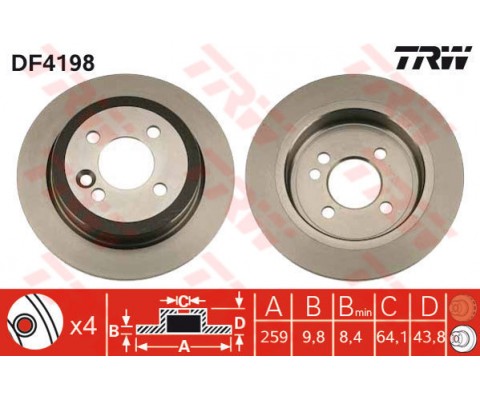 ARKA FREN AYNASI MİNİ COOPER- ONE- COOPER S- ONE D- WORKS- CABRIOLET COOPER-