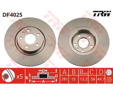 ÖN FREN AYNASI HAVASIZ ALFA 147 1.6 2.0 2001-2010 156 1.6 1.8 97-05 1.9JTD 1997-2001 281x5DL