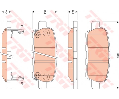 ARKA FREN BALATASI NISSAN QASHQAI J10 07 13 X-TRAIL 07 13 JUKE 10 RENAULT KOLEOS 08
