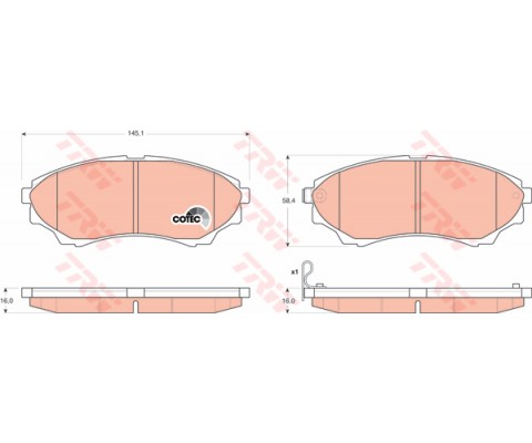 ON FREN BALATASI MAZDA 4 4 B 2500 RANGER 02 06 2.5TD / 3.0TD 06 12