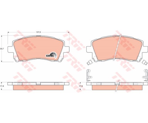 x ÖN BALATA SUBARU FORESTER 2.0-2.0T 97-02 -LEGACY II 2.5I 4WD 96-99
