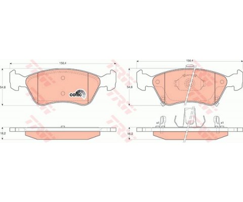ÖN BALATA AVENSIS 1.6 1.8 2.0 09/97-10/00 AVENSIS 1.6VVT-İ 1.8VVT-İ 2.0TD 2.0D-4D 10/00-2.03