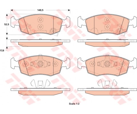 ÖN BALATA PANDA 0.9 12 1.2 12 1.2LPG 12 1.3D MULTIJET 12 14 LANCIA YPSILON 1.2 1.3D 11