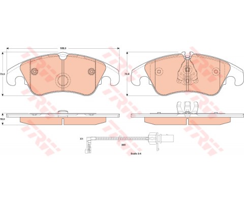 ÖN BALATA FİŞLİ AUDI A4-A5-A6-A7-Q5 2008