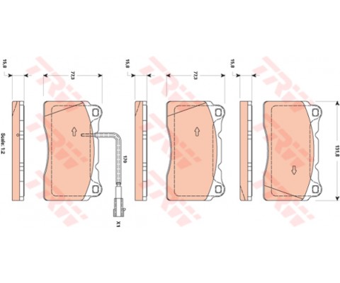 ÖN BALATA ALFA 159 1.8TBİ MPİ 1.9JTS 2.2JTS 3.2JTS 2.0JTDM 05-11 DELTA III 844 1.8-1.8 16V 09