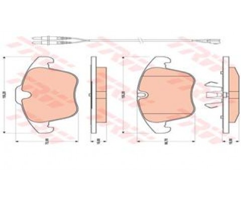 ÖN FREN BALATASI FİŞLİ P407 04 10 2.0 HDI P508 10 18 C5 1.6 1.8 2.0 1.6 HDI-2.0 HDI 08 16