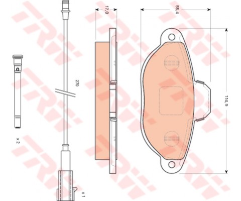 ÖN BALATA FİŞLİ FIAT PANDA 1.2 09 PANDA 1.4 10 500 1.2 11/08 FORD KA 1.2 2.09