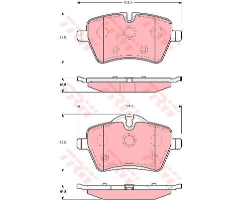ÖN BALATA MİNİ COOPER S R50 R5 02 06 R52 04-07 R56 06 10 R57 10 R59 12 R58 R60 R61