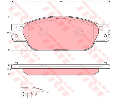 ÖN BALATA JAGUAR STYPE 2.5 V6-2.7D 3.0 4.0 4.2 V8 2002 2007 XJ 2.7D 3.0 3.5 4.2 2003 2009 U