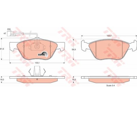ÖN BALATA FİŞLİ MAREA 2.0 BRAVO 2.0 MULTIPLA ALFA 145 146 156 1.6 1.8 2.0 JTD GTV SPIDER