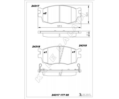 ÖN FREN BALATA HYUNDAI ACCENT ERA 1.4L 1.6L benzinli 06-10 1.5L CRDi dizel 06-> / İ20 1.4L D4FC CRDi dizel 08-> / KIA RIO 1.4L 1.6L benzinli 05-> 1.5L CRDİ 06->