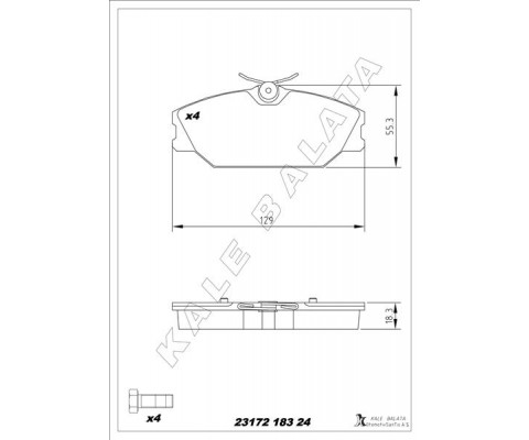 ÖN FREN BALATASI RENAULT MEGANE 99> LAGUNA 95> SCENIC 99> LOGAN 06> SAFRANE 96>00