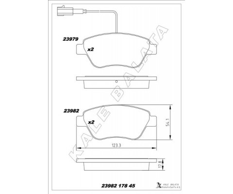 ÖN BALATA DOBLO 1.3-1.6-1.9 JTD 02 > FIORINO 1.3-1.4 MTJ 08 > FIAT 500 1.4 07 >