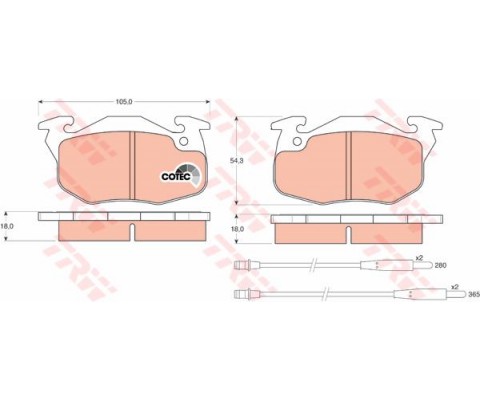 ÖN BALATA P106 91 P306 1.4 1.6 93/01 SAXO AX ZX C15 FİŞLİ