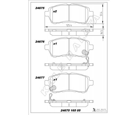ÖN BALATA FIESTA VI 1.4-1.4TDCİ 1.6 TDCI 08 >SWIFT 10 > JUSTY 07 > MAZDA II 07 > SIRION 08 >