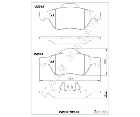 ÖN BALATA MEGANE II 02> SCENIC II 02> CLIO III 05> 1.5dCi 1.6 16V 2.0 16V