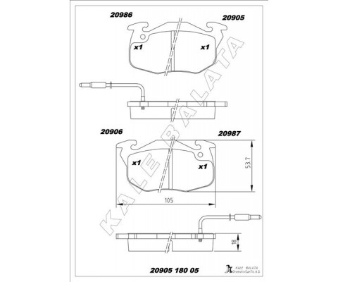 ÖN BALATA R9-R11-R19 CLIO-EXP-P106-P206 GDB327