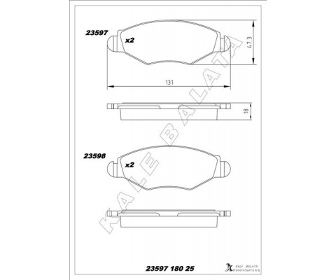 ÖN FREN BALATASI PEUGEOT P206 1.4 1.6 09/98> P306 1.4 1.6 5/93>