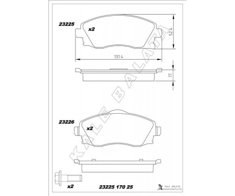 ÖN BALATA COMBO C-CORSA C 1.3-1.7 CDTI 01 > MERIVA 03 > TIGRA 04 > GDB1570