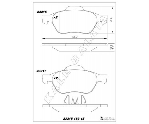 ÖN FREN BALATASI RENAULT LAGUNA II 01>05 LAGUNA III 07>15 MEGANE II 02>